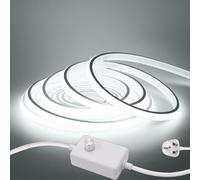 KAFULA 220V dimmable COB LED Light Strip, IP65 Waterproof Flexible, 288 LEDs/m Super Bright FCOB LED Fairy Light CRI90+, can be Cut Every 50 cm, Home Decoration [16m, White Light 6000K]