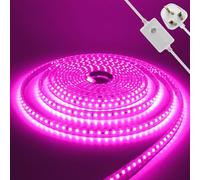 KAFULA 220V Dimmable LED Light Strip [3M, Pink], 120 LEDs/m Cuttable Flexible LED Fairy Light CRI85+, SMD2835 IP65 Waterproof LED Rope Light, Home Decorative Lighting