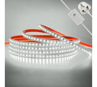 KAFULA 220V Dimmable LED Light Strip - 9M Super Bright LED Fairy Light CRI85+, IP65 Waterproof Flexible, Can be Cut Every 10cm | 120 LEDs/m || 6000K White Light | Home Decor