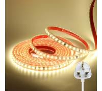 KAFULA 220V LED Light Strip - Double-Sided Tape Installation, IP65 Waterproof, 120 LEDs/m 7m Natural White 4000K Super Bright Flexible LED Fairy Light CRI90+, Can be Cut Every 10cm, Home Lighting