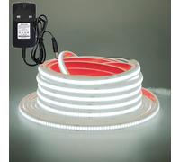 KAFULA 24V COB LED Strip Light 14m White 6000K, Uniform Emission IP68 Waterproof Flexible FCOB LED Fairy Light CRI90+, DIY Bedroom Kitchen Living Room Home Decoration