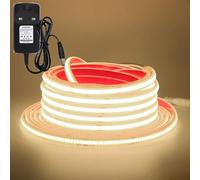 KAFULA 24V COB LED Strip Light 3m Natural White 4000K, Uniform Luminescence IP68 Waterproof Flexible FCOB LED Fairy Light CRI90+, DIY Bedroom Kitchen Living Room Home Decoration