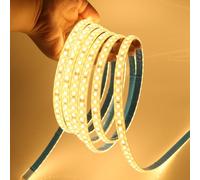 KAFULA 24V LED Light Strip, IP68 Waterproof Flexible, 1M Silicone LED Rope Light CRI85+, can be Cut Every 50mm | 120 LEDs/m || 3000K Warm White | Home Decoration [Power Supply not Included]