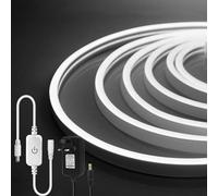 KAFULA 2M Dimmable LED Neon Light Strip - 220V Super Bright LED Light Strip CRI85+, IP65 Waterproof Flexible, Can be Cut Every 25mm | 120LEDs/m | | White Light 6000K | Home Decor