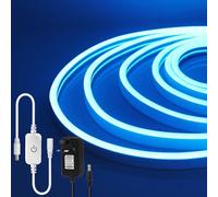 KAFULA 2M Ice Blue Dimmable LED Neon Light Strip - 220V Super Bright LED Light Strip CRI85+, IP65 Waterproof Flexible, Can be Cut Every 25mm | 120LEDs/m | Home Decor