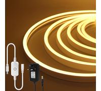 KAFULA 5M Dimmable LED Neon Light Strip - 220V Super Bright LED Light Strip CRI85+, IP65 Waterproof Flexible, Can be Cut Every 25mm | 120LEDs/m | | Warm White 3000K | Home Decor