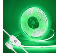 KAFULA 5V COB LED Light Strip USB Powered, 1M Green Dimmable IP20 Non-Waterproof Flexible FCOB LED Fairy Light CRI90+, Can be Cut Every 50mm | 320 LEDs/m | Home Decor