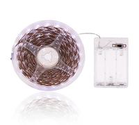KAFULA - 5V LED Light Strip with 3AA Battery Box [5M, White Light 6000-6500K], 60 LEDs/m Flexible LED Fairy Light CRI85+, IP65 Waterproof Home Decorative Light [Battery not Included]