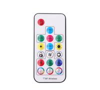 KAFULA DC5V WS2812B Mini Full-Color LED Controller with Music Function, 17-Key RF Remote Control, Suitable for DC5V RGB LED Strips