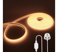 KAFULA LED Light Strip, 220V Waterproof Flexible COB LED neon Strip, Uniform FCOB Fairy Light CRI85+, Suitable for Wardrobe, Mirror, Shelf, Workbench, Cabinet [4m, Warm White 3000-3500K]