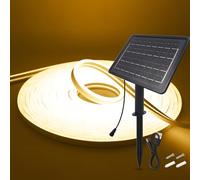 KAFULA Outdoor Solar LED Neon Strip, USB/Solar Powered Flexible Waterproof Rope Lights, 8 Lighting Modes, for Garden Porch Gazebo Christmas Path Patio Umbrella House Eaves Decoration [7M,Warm White]