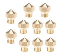 Kafuty 10Pcs 3D Printer Nozzle Kit 0.4mm Brass Extruder Nozzle 1.75mm for Mk10 3D Printer