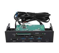 Kafuty 5.25inches Multifunction Computer Front Panel USB 3.0 PC Internal Card Reader PC Dashboard, Support M2, MSO, SD, MS, XD, 64G CF Card