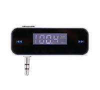 Kafuty Mini FM Transmitter 3.5mm jack - LCD backlight display 3.5mm headphone jack HiFi stereo sound Audio Plug for mobile phones and music players - full frequency FM/rechargeable