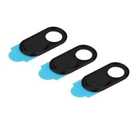 Kafuty Webcam Cover 3pcs Ultra Thin Metal Lens Cap Protection Cover Protection Privacy Security Suitable for Smartphones Tablets Desktops Laptops(black)