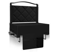 Kaganoon Stadium Seats with Back Support and Cushion Thick Padded Bleacher Chairs with Shoulder Strap, Portable Folding Stadium Seat Chairs for Bleachers Include Cup Holder and Side Pocket, Black