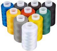 KAGEN Set of 10 Sewing Thread for Sewing Machine - 100% Polyester Thread Set - Assorted Colours Sewing Machine Threads - 500m Length Threads for Sewing
