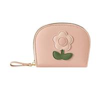 kaGeneric267.13- Womens Small Three Bifold Leather Wallets Ladies With Card Slots Id Window Purse Bag Hidden Wallet (Pink, One Size)