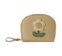 kaGeneric267.13- Womens Small Three Bifold Leather Wallets Ladies With Card Slots Id Window Purse Bag Hidden Wallet (Yellow, One Size)