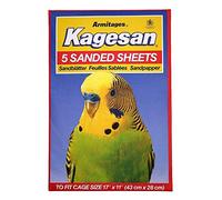 Kagesan RED BIRD CAGE SAND PAPER SHEETS 2X5 PACK = 10 SHEETS 17"X11" 43X28