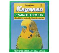 Kagesan Bird Cage Sandsheets - Green - 33 x 25cm - 6 Pack