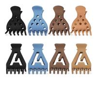 KAGNAL 8Pcs Root Lifting Hair Clips for Volume Root Clips for Curly Hair Volumizing Claw Clamps for Hair Lift No Crease Bounce Curl Clip for Styling Curl Keeper Claw Clips(Matte)