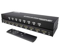 KAGO 8 Port HDMI Switch - 8 in 1 Out, 4K HDMI Selector Box with Remote, Supports 4K@30Hz, 1080p, HDR, 3D, Compatible with PS3/4, Xbox, PC, Laptop, Projector, Blu-ray Player