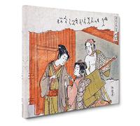 Kago Returning from Go ju ken by Isoda Koryusai Canvas Print | Gallery Wrapped 30mm Frame Wall Art | 20x20 inches | Ready to Hang | Asian Picture | Living Room Bedroom Lounge Office