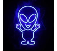 Kagodri Alien Neon Signs Acrylic Board LED Neon Lights Wall Decor Aesthetic LED Neon Signs Alien Night Light for Bedroom Game Room Bar Gift