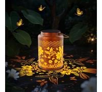 KagoLing Solar Lights Outdoor Garden, Hummingbird Hanging Ornaments Solar Lanterns for The Garden Lights Outdoor, IP65 Waterproof Metal Decoration Unique Birthday Gifts for Women Mum Grandma