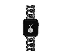 KAGOWEAR 42/44/45mm Black Smartwatch Bands for Women Apple Watch Straps 9/8/SE/7/6/5/4 Cool Chain Men Replacement Strap for Iwatch Band 9/8/7 Gift for her