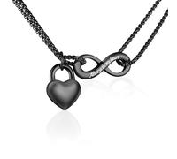KAGREC Infinite Heart Urn Necklace for Ashes Cremation Jewelry for Women Ashes Necklace for Human Ashes Memorial Necklace, Standard, Stainless Steel, No Gemstone