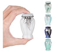 KAGREC Small Urns for Human Ashes Keepsake Marble Pattern Mini Cremation Urn for Human Ashes for Women Memorial Gift-White
