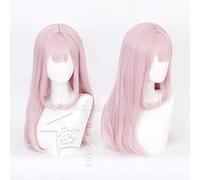 Kaguya-sama:Love is War Fujiwara Chika Cosplay Pink Long Wig with Heat-resistant Fiber Hair + Wig Cap Party