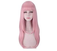 Kaguya-sama: Love is War Fujiwara Chika Women Pink Long Wig Cosplay Costume Heat Resistent Synthetic Hair Halloween Party Wigs