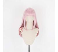 Kaguya-Sama: Love Is War Fujiwara Chika Women Pink Long Wig Cosplay Costume Heat Resistent Synthetic Hair Party Wigs C-367