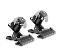 KAGYOKU 2-Pack Camera Clamp Mount with 360° Swivel Ball Head - Spring Loaded DSLR Clamp for Video & Studio Photography, 1/4'' Screw Black (Tripod Accessories)