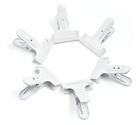 KAGYOKU Backdrop Spring Clamps 6 Pack Large Heavy Duty Photography Backdrop 4" Clips for Background Backdrops Stand, Woodworking, Home Improvement (White)