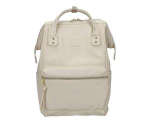 Kah&Kee Leather Laptop Backpack for Women, 14-15 Inch Professional Work Bag, Water-Resistant Vegan Leather Doctor Bag Backpack for Teacher, Nurse & Travel, Fits MacBook Pro 15 (Ivory,Medium)