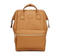Kah&Kee Leather Laptop Rucksack Backpack for Women, 16-inch Laptop Bag, Versatile Nappy Bag for Teachers, Working Parents, School, College, and Travel(Camel Beige,Large)