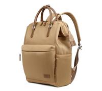 Kah&Kee Small Backpack for Women: 14" Slim Laptop, Fashionable, Functional & Cute, Ideal for Travel, Work, Teachers, Doctors, New Retro-beige, M, Rucksack Backpacks