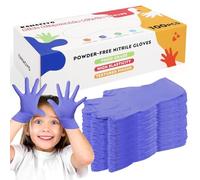 KAHACIYO Kids Gloves Disposable, Nitrile Gloves for Kids 4-10 Years - Latex Free, Powder Free - for Painting, Gardening, Crafts, Cleaning (100 PCS)