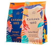 KAHAWA 1893 - Whole Coffee Beans - Combo Pack - Safari and Serengeti - Perfect Freshly Brewed - As Seen on Shark Tank - 2 ct