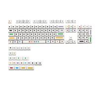 KAHDGSS 128 Keys PBT Keycaps Colored Dot Theme Cherry-Profile Dye-Sublimation Key-cap Set for MX Mechanical Gaming Keyboards