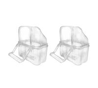 KAHDGSS 2pcs Clear Food & Water Dispenser Bowl For Bird Cage Easy To Use And Clean No-Mess For For Small To Birds Parrot Feeders For Cage