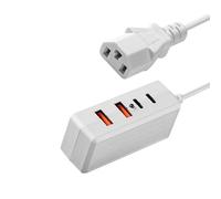 KAHDGSS 4-Port USB Type C Charging Station Large Power for E Bike Motorcycle 12V-100V Input 5V5.1A Output Protections Vehicle Mounted Tpye C Data Cable