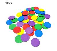 KAHDGSS 50pcs Colorful Round Counters Wood Counting Chips Markers For Preschool Kingdergarten Primary Student Teaching