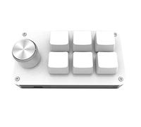 KAHDGSS 6 Keys USB Keyboard for w/Volume Button Knob Programming Macro Gaming for Photoshop Keypad Mechanical