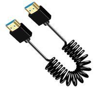 KAHDGSS 8K@60Hz UHD2.1 Coiled Spring Wire Gold Plated Port Fast Speed Transmission For Digital Cameras Tablets Projectors