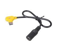 KAHDGSS 90 Degree Angled USB C Male to 5.5x2.1mm Female Power Cable 9V 12V 15V 20V Fixed Voltages Output for LED Router Fan Speakers